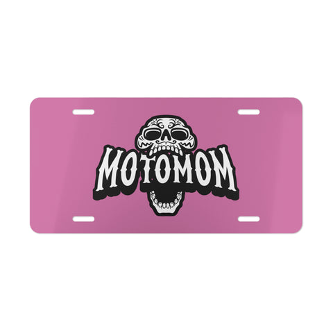 Pink MotoMom Vanity Plate