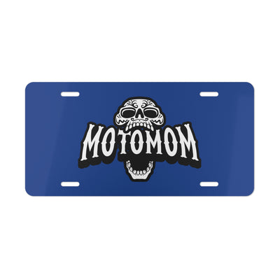 Blue MotoMom Vanity Plate