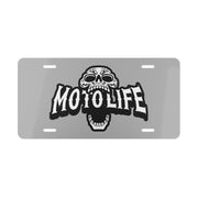 Silver MotoLife Vanity Plate