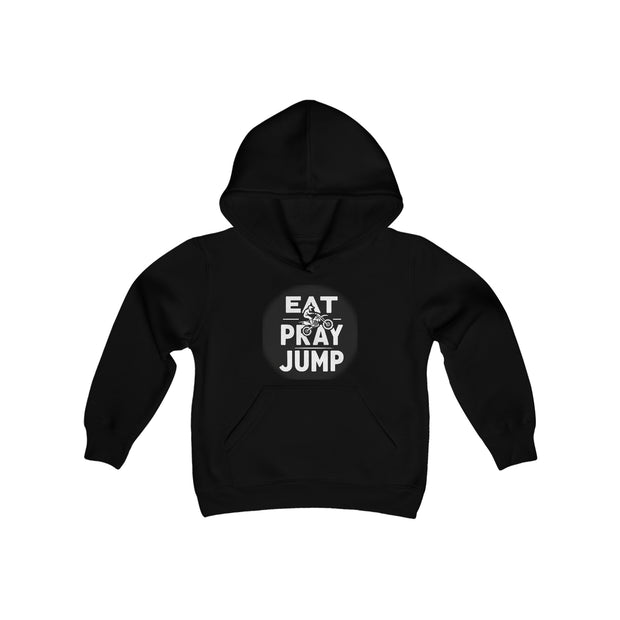 Youth Heavy Blend Hooded Sweatshirt - Eat Pray Jump 2