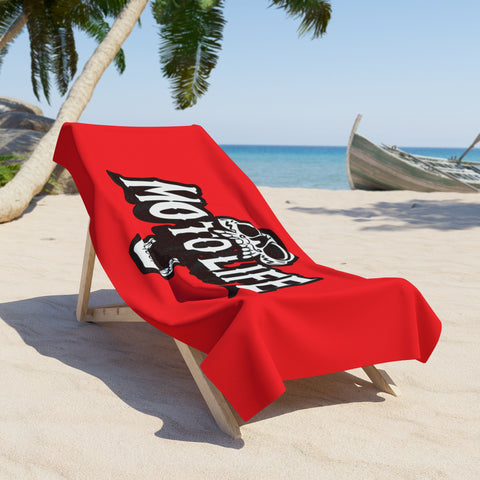 Beach Towel - Moto Life Red