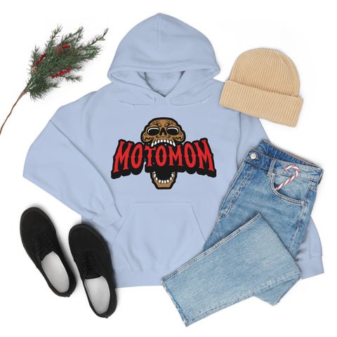 Custom MotoMom Hoodie -Gold and Red -  Unisex Heavy Blend™ Hooded Sweatshirt
