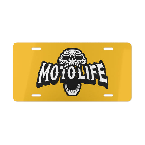 Yellow MotoLife Vanity Plate