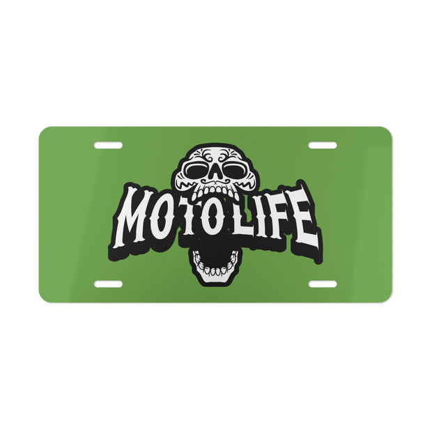 Green MotoLife Vanity Plate