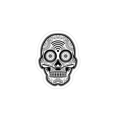 Sugar Skull - Transparent Outdoor Stickers, Die-Cut, 1pcs